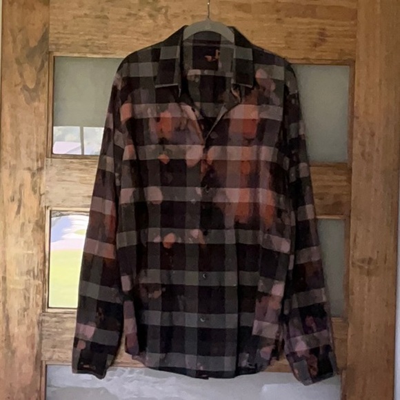 Star Wars Upcycled Boba Fett/Van Gogh Starry Night Shirt XL 23” p2p - Picture 2 of 8